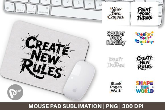 Artistic Creative Quote Mouse Pad PNG: A Stylish and Functional Addition to Your Workspace