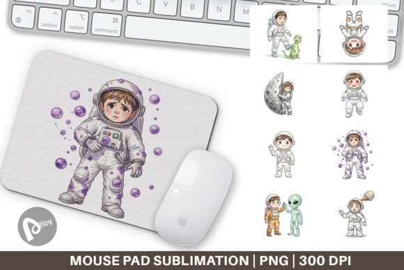 Awkward Space Kid Watercolor Mouse Pad: A Unique Blend of Function and Aesthetics