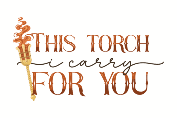 Carry a Torch, Medieval Love: A Timeless Design for Romantic and Historical Themes