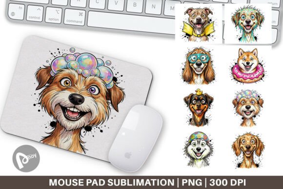 Enhance Your Workspace with a Watercolor Wet Dog Pool Party Mouse Pad and Sublimation Mouse Pad