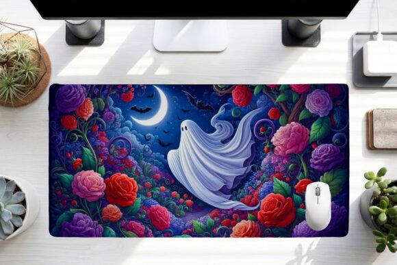 Ghost Desk Mat PNG: Elevate Your Workspace with Professional Elegance and Creative Inspiration