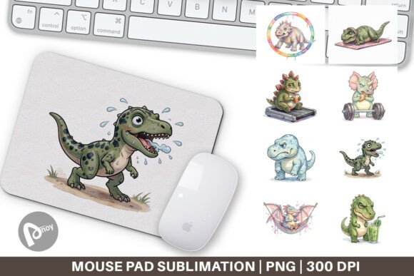 Lazy Dinosaur Fitness Mouse Pad Design: A Unique Blend of Function and Aesthetics