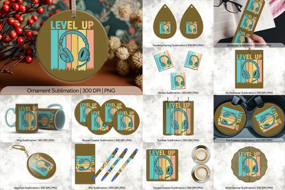 Level Up Headphones Gamer PNG Design: Your Complete Guide to the 14-Product Bundle