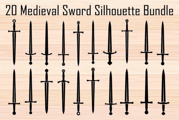 Medieval Sword Silhouette Bundle: Strategic Use for Creative and Commercial Projects