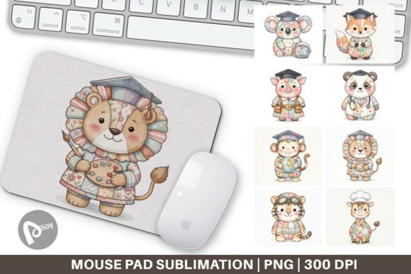 Patchwork Career Animal Mouse Pad