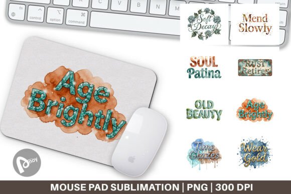 Patina Blue Healing Quotes Mouse Pad: A Creative and Functional Addition to Your Workspace