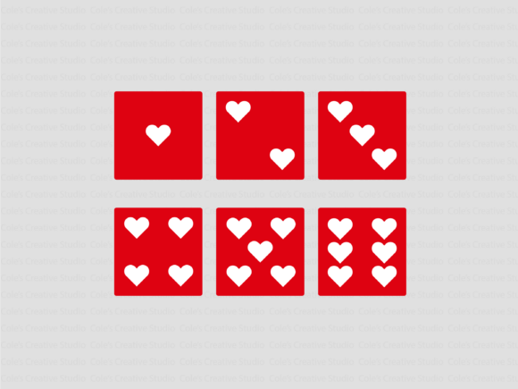 Red Heart Dice SVG Set