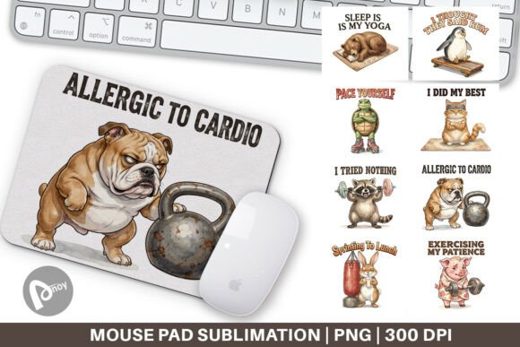 Retro Anti-Fitness Animal Mouse Pad: Desk Style Meets Comfort
