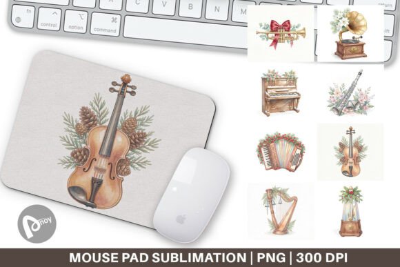 Victorian Christmas Musical Mouse Pad
