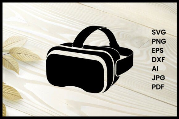 VR Headset Silhouette Illustration: A Versatile Design for Digital and Physical Use