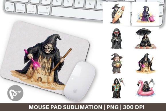 Watercolor Tropical Reaper Mouse Pad: A Creative Addition to Your Workspace